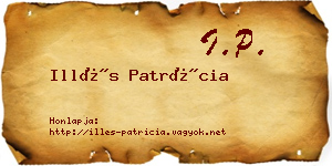 Illés Patrícia névjegykártya